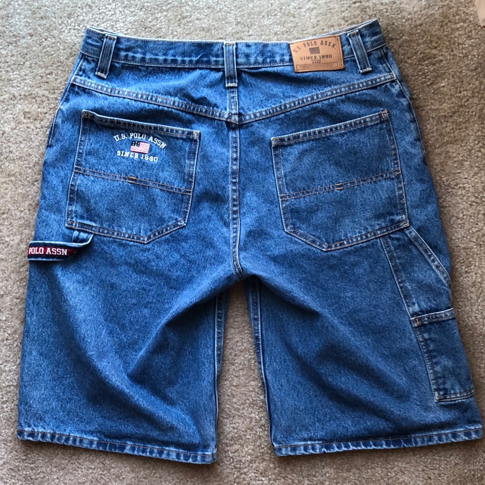 Vintage Y2K U.S. Polo Assn. Blue Jean Carpenter Shorts